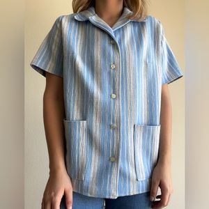 Vintage Blue Top - Size Medium